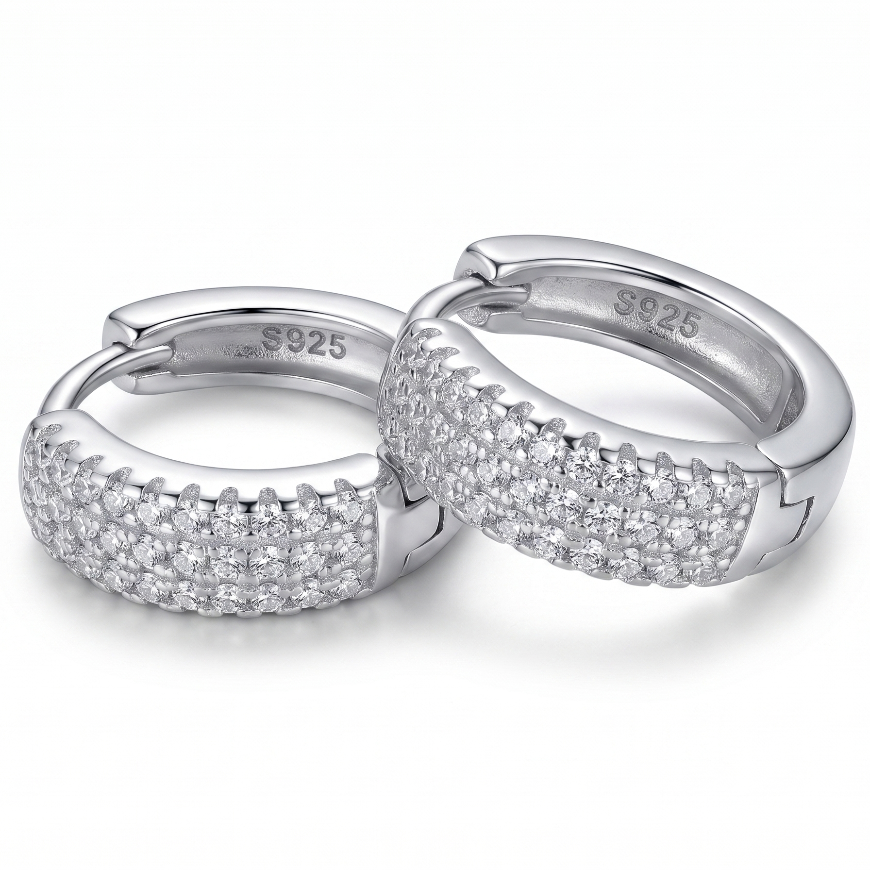 Celeste Pavé Huggie Earrings