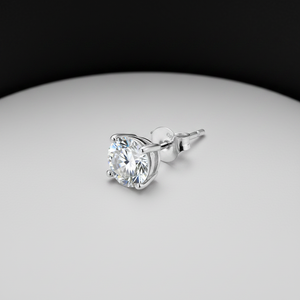 white Pearl stud - 925 Sterling Silver - Lustra