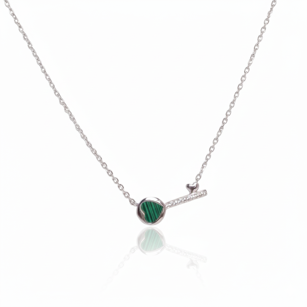 Malachite Horizon Pendant Necklace