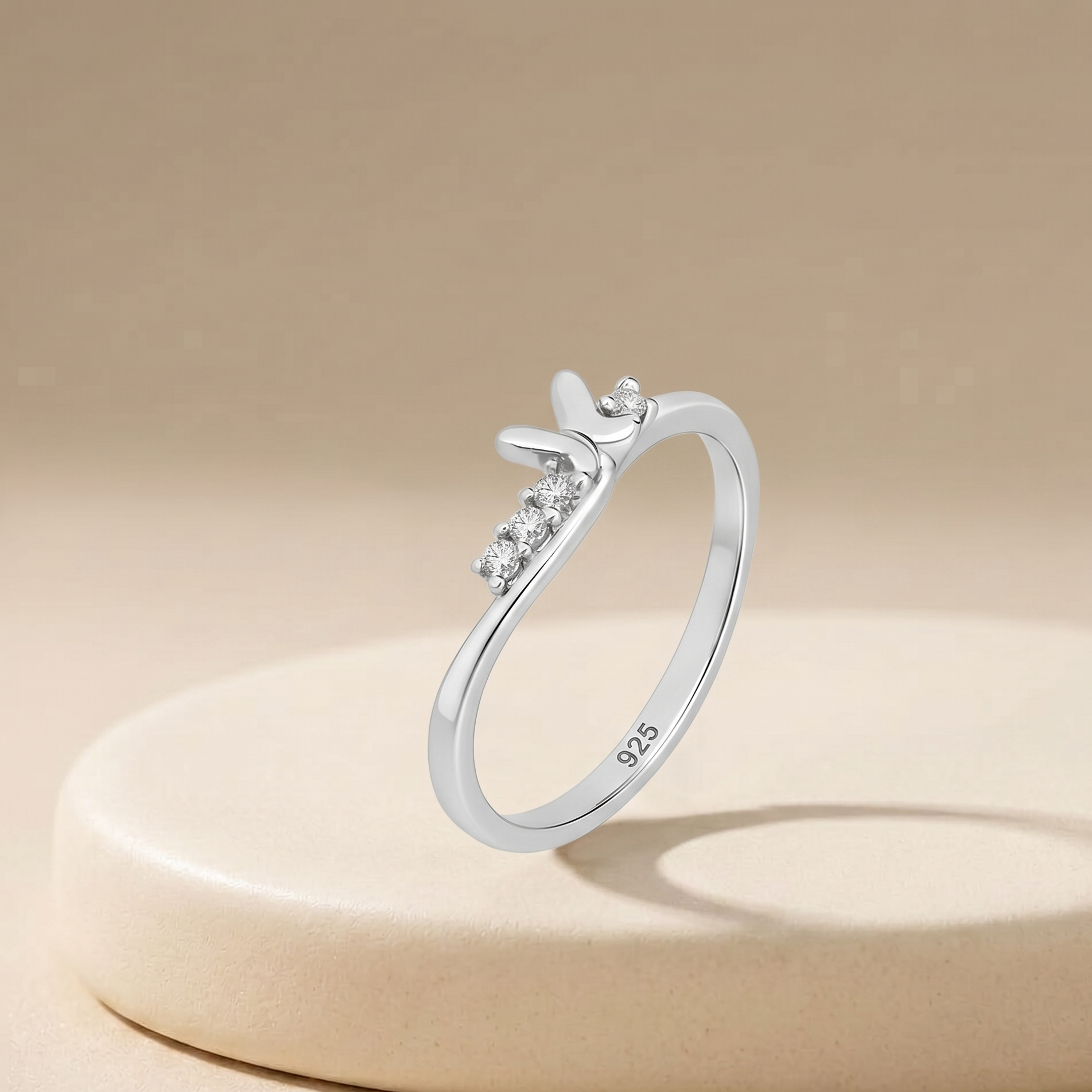 Bunny Ear Silver Ring