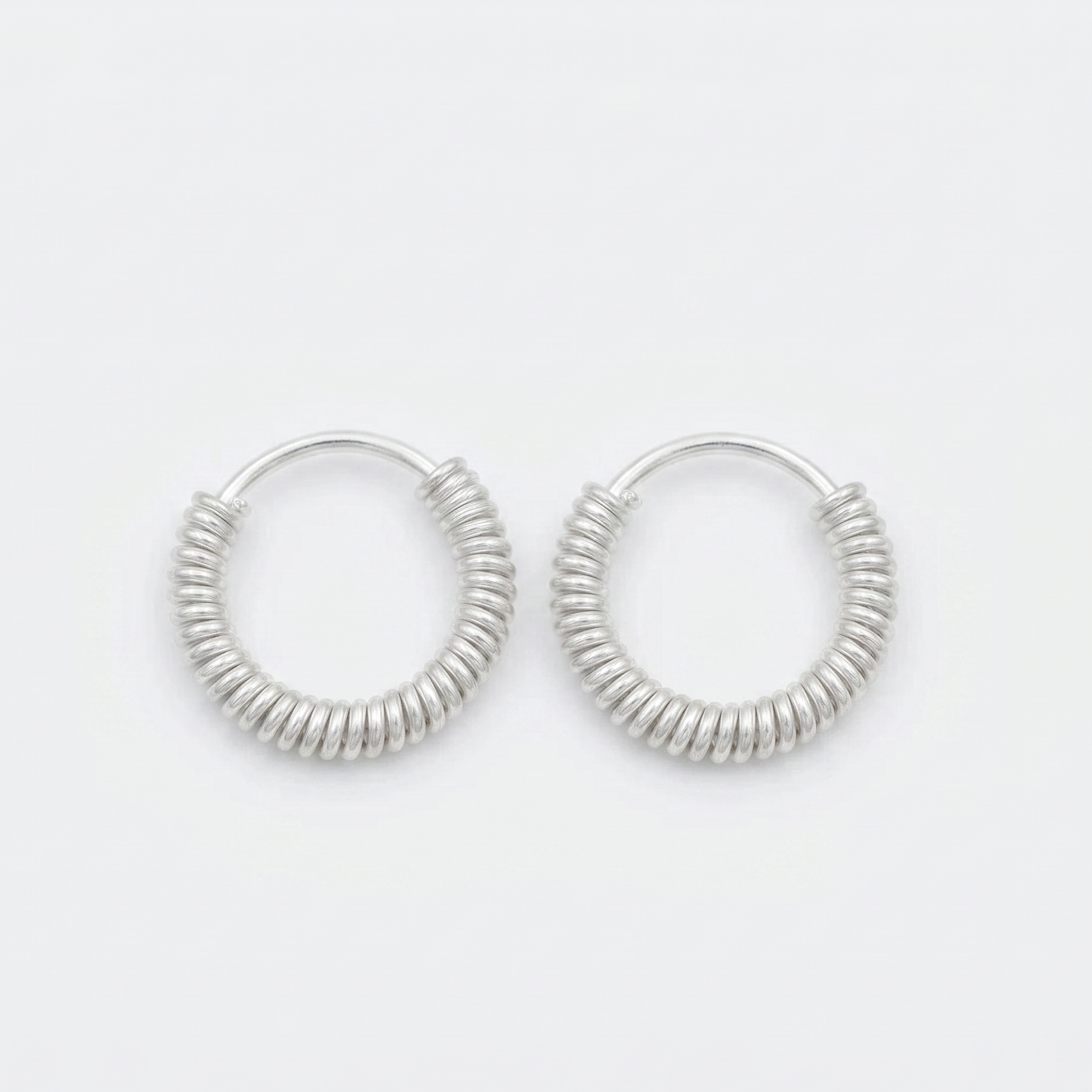 Lustra Textured Coil Hoop Earrings