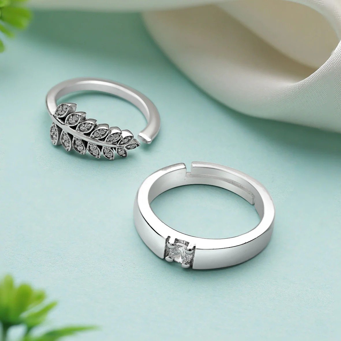 Everleaf Radiance Couple Ring Set