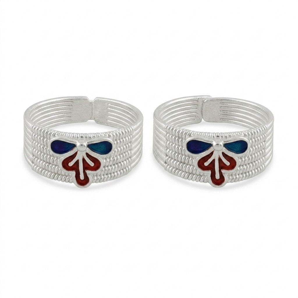 Mayur Grace Silver Toe Ring Set