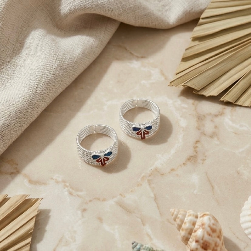 Mayur Grace Silver Toe Ring Set