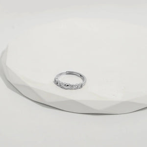 Endless Hearts Sterling Silver Heart Band - 925 Sterling Silver - Lustra