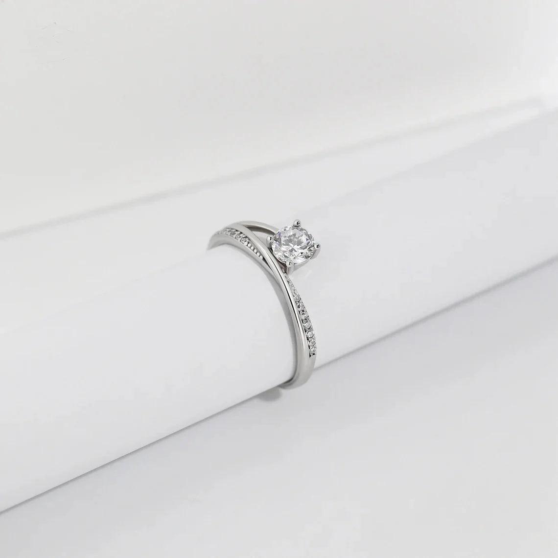 Eternal Spark Sterling Silver Solitaire Ring