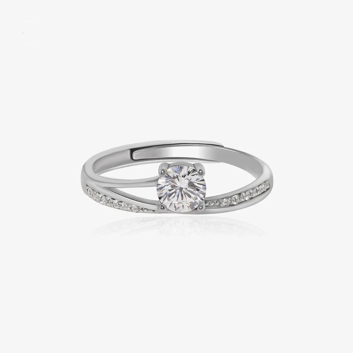 Eternal Spark Sterling Silver Solitaire Ring