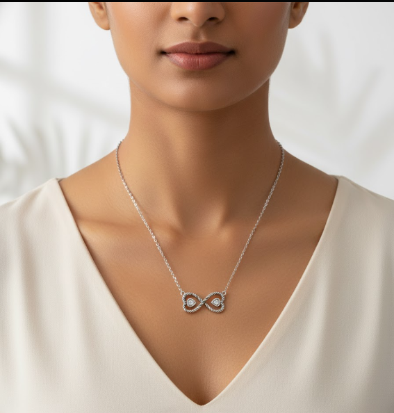 Twisted Infinity Hearts Necklace