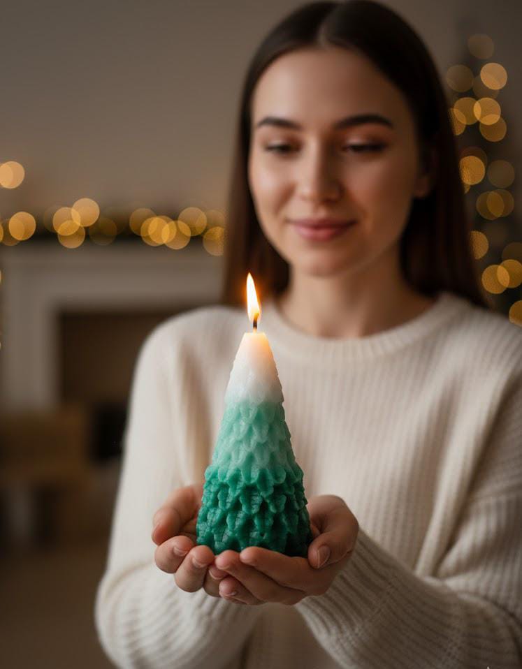 Christmas Tree Decorative Candle - 925 Sterling Silver - Lustra