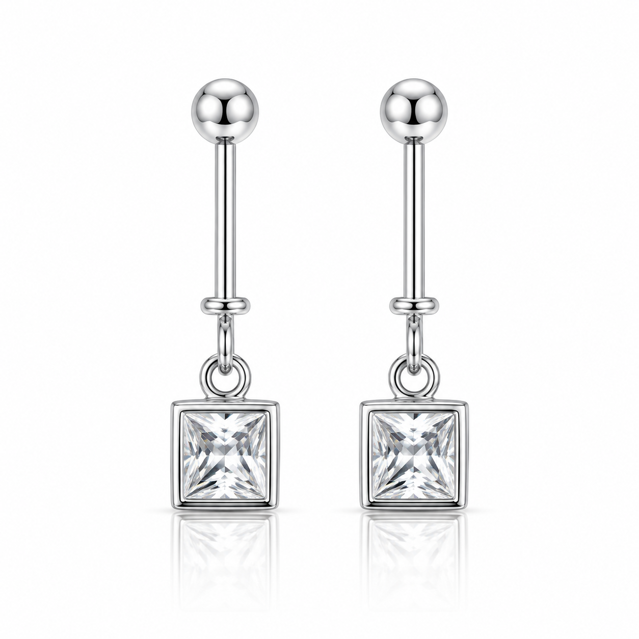 Celeste Spark Drop Earrings - 925 Sterling Silver - Lustra