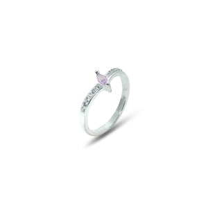 Charming Marquise Silver Ring in 925 Fine Sterling Silver