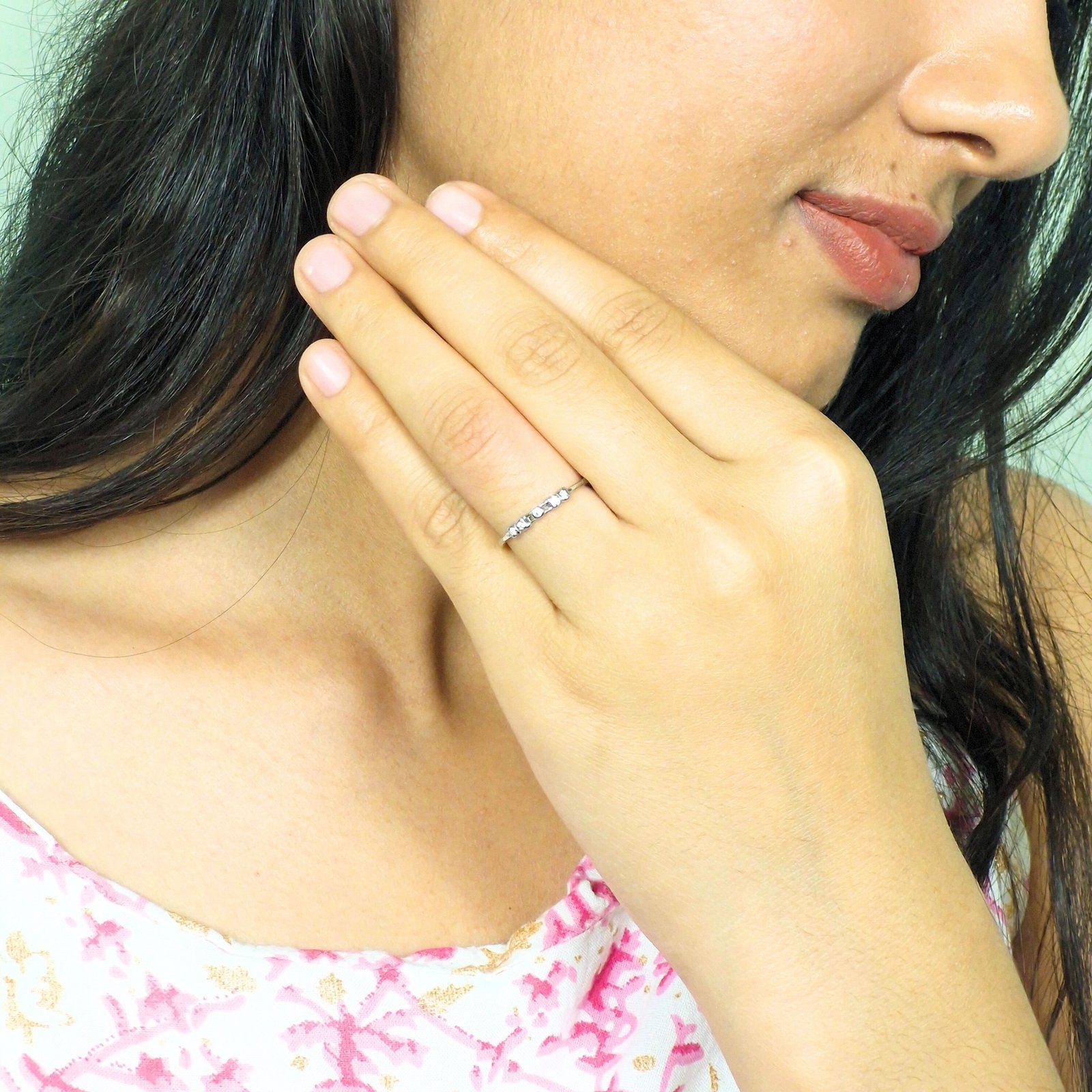 Geometric Sparkle Ring