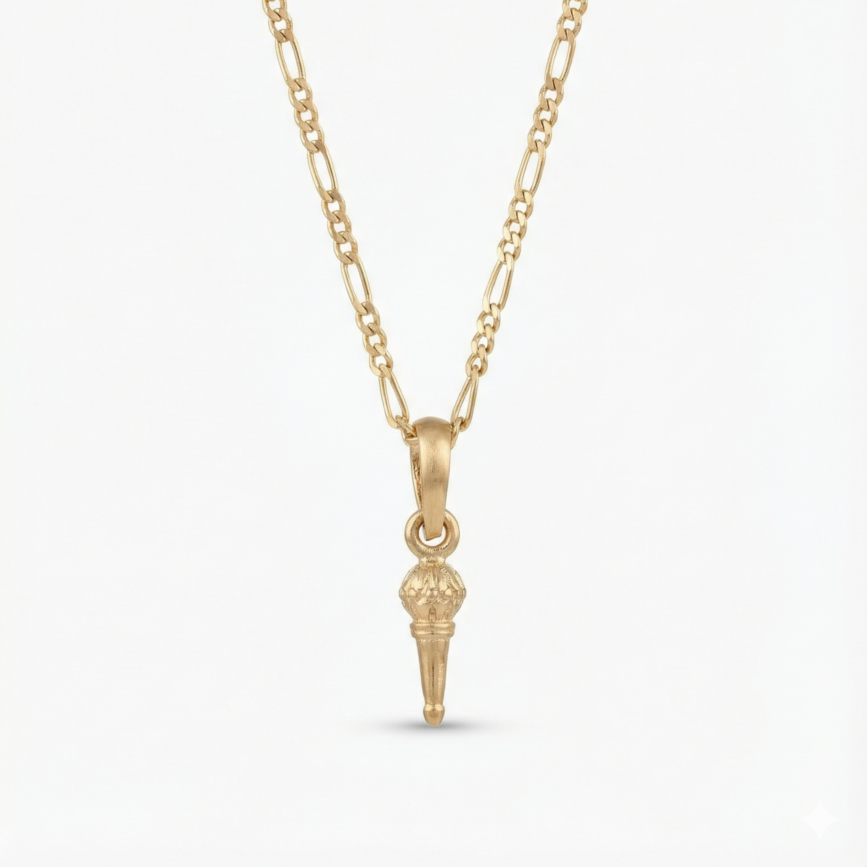 Royal Scepter Gold-Plated Silver Pendant Necklace