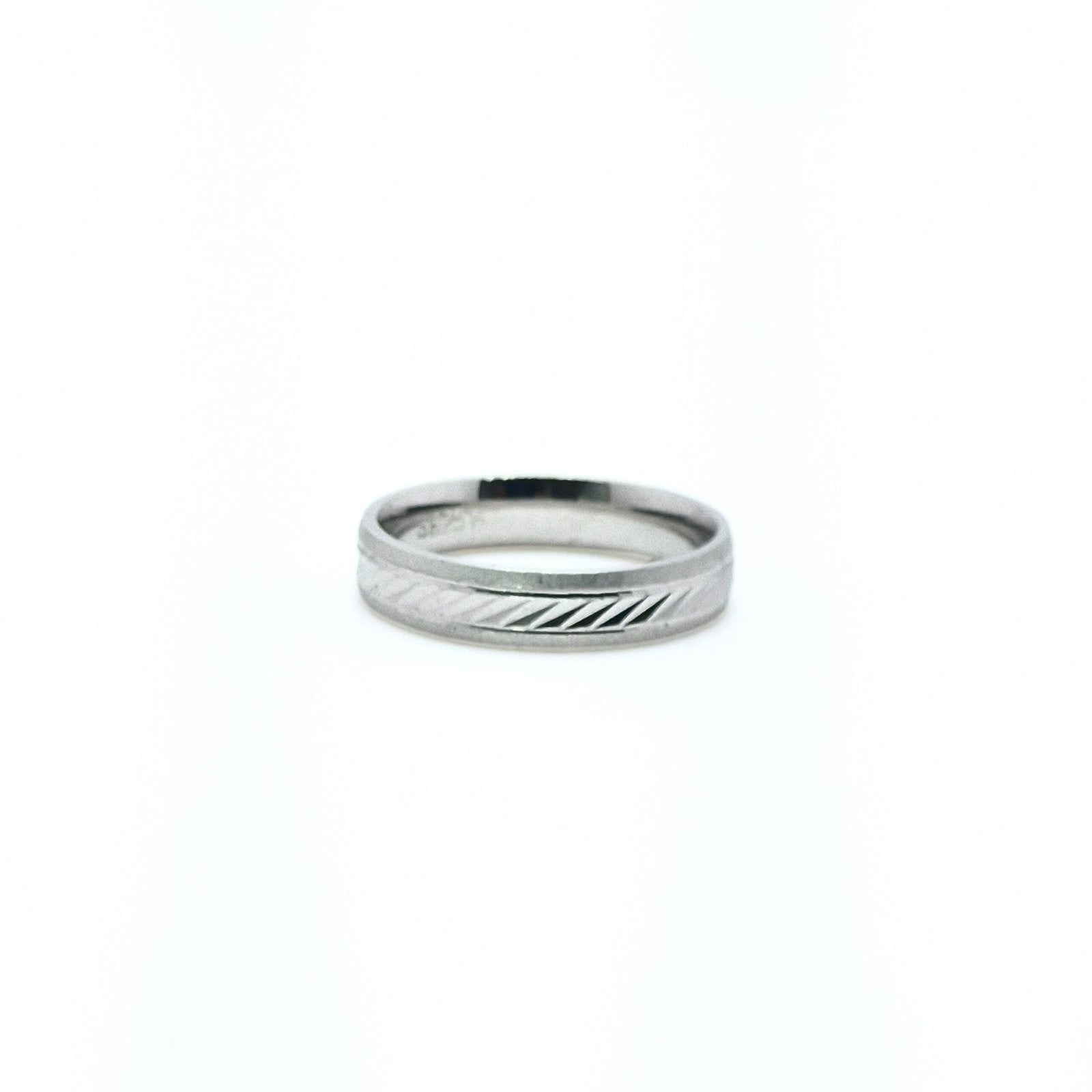 Chevron Striped Band Ring
