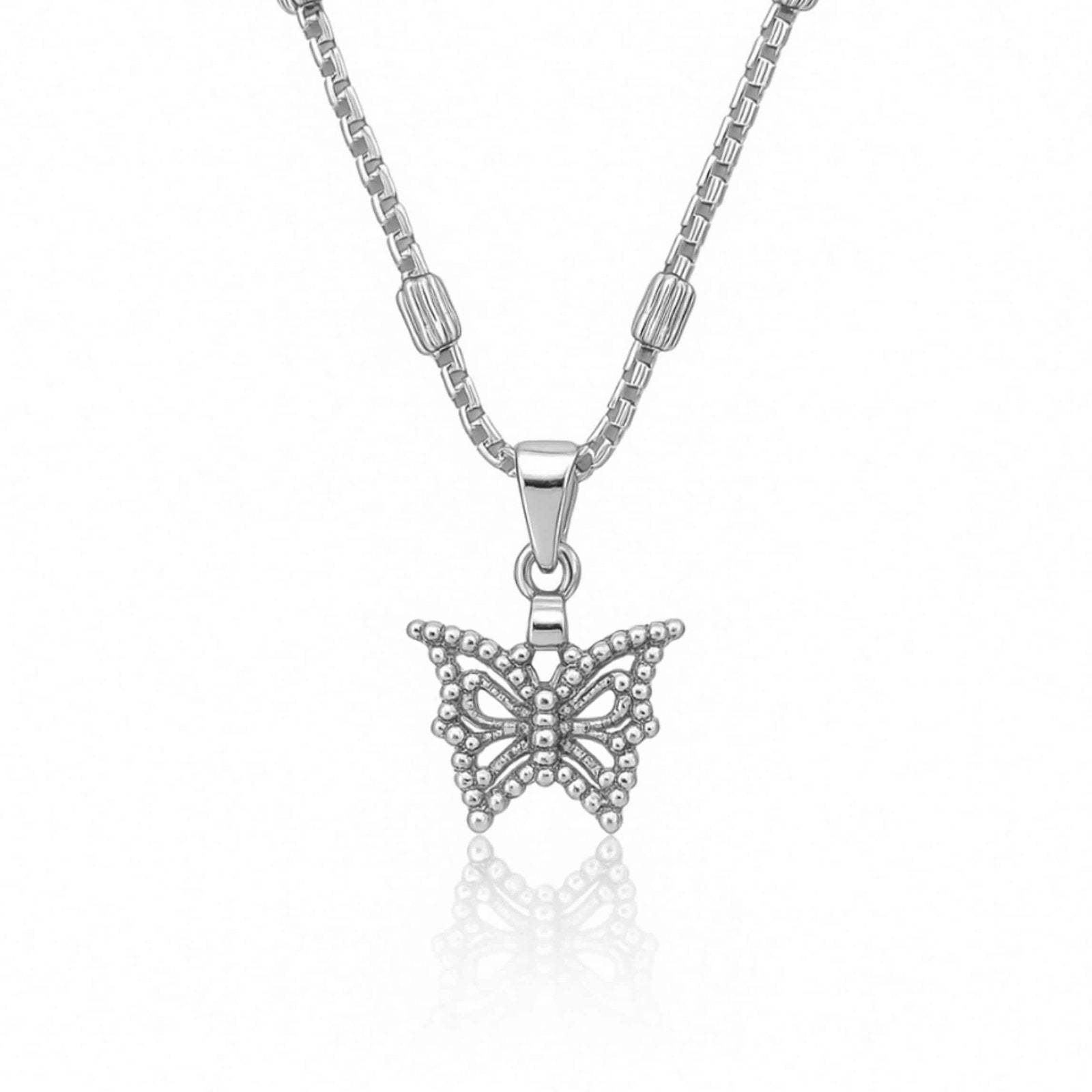 Delicate Butterfly Pendant necklace with silver chain and butterfly charm