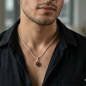 Aarvya Rudra Sphere Pendant - 925 Sterling Silver - Lustra