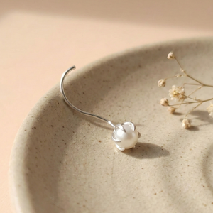 Snow Pearl Kids Silver Nose Pin/earring - 925 Sterling Silver - Lustra