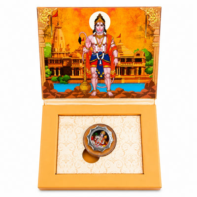 Lord Hanuman 1g Fine Silver Gift Box