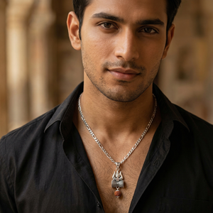 Rudra Aegis Trident Pendant - 925 Sterling Silver - Lustra