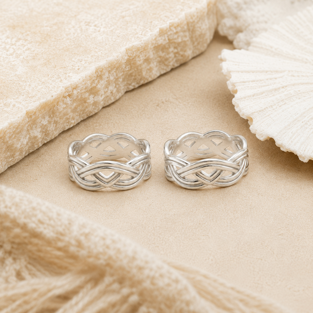 Eternal Knot Silver Toe Ring - 925 Sterling Silver - Lustra