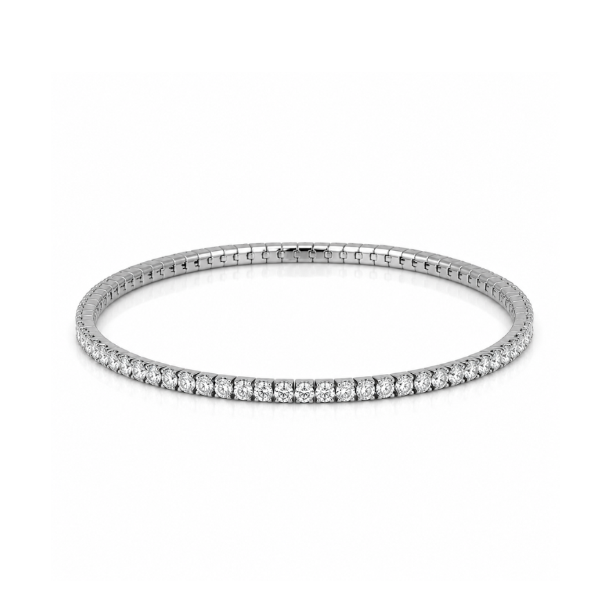 Lustra Infinity Tennis Bracelet - 925 Sterling Silver - Lustra