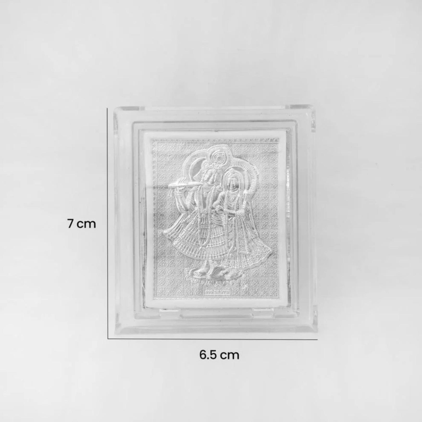Radha Krishna Mini Silver Blessing Frame