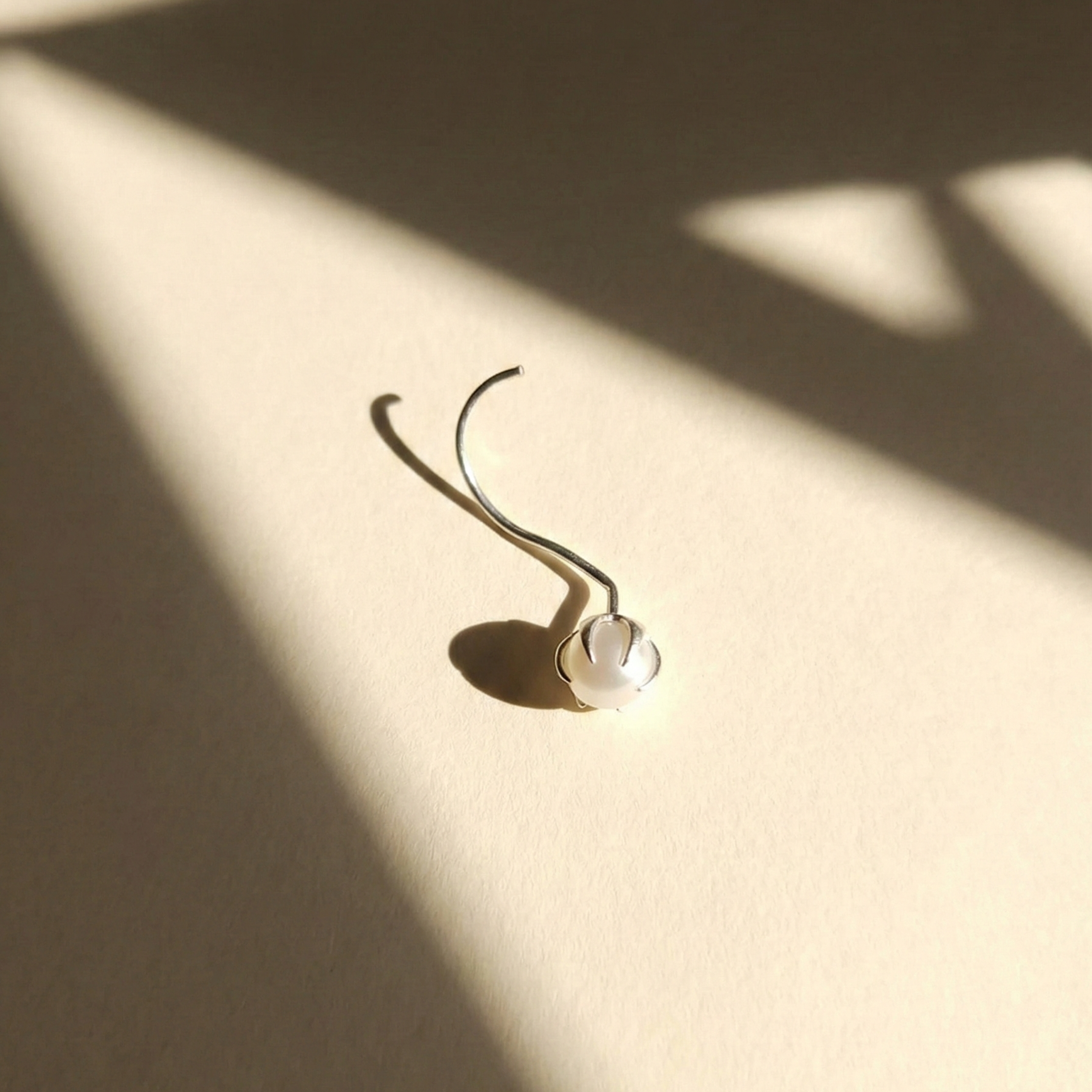 Snow Pearl Kids Silver Nose Pin/earring