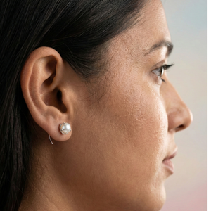 Snow Pearl Kids Silver Nose Pin/earring - 925 Sterling Silver - Lustra