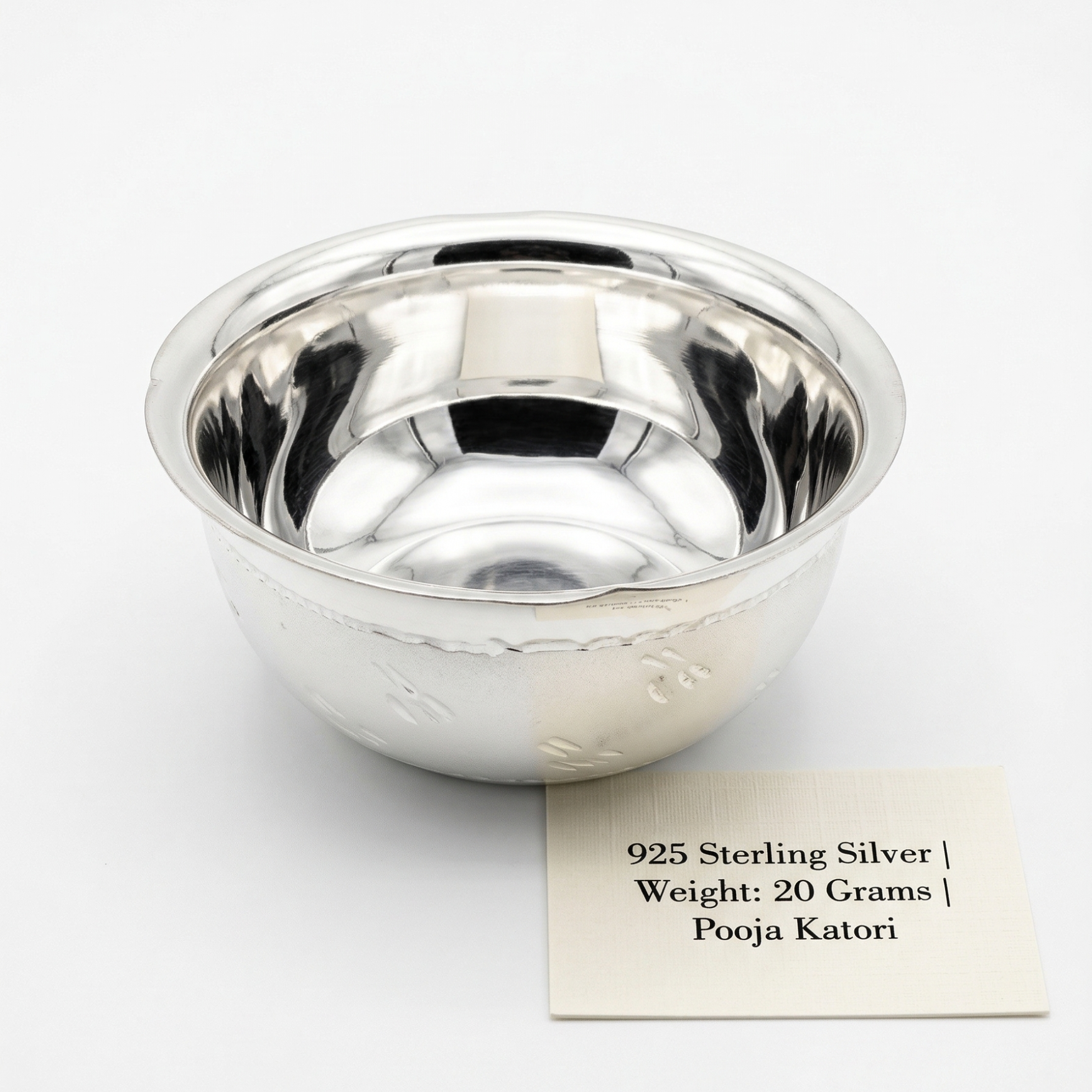 Lustra 925 Silver Pooja Katori (20g) - 925 Sterling Silver - Lustra