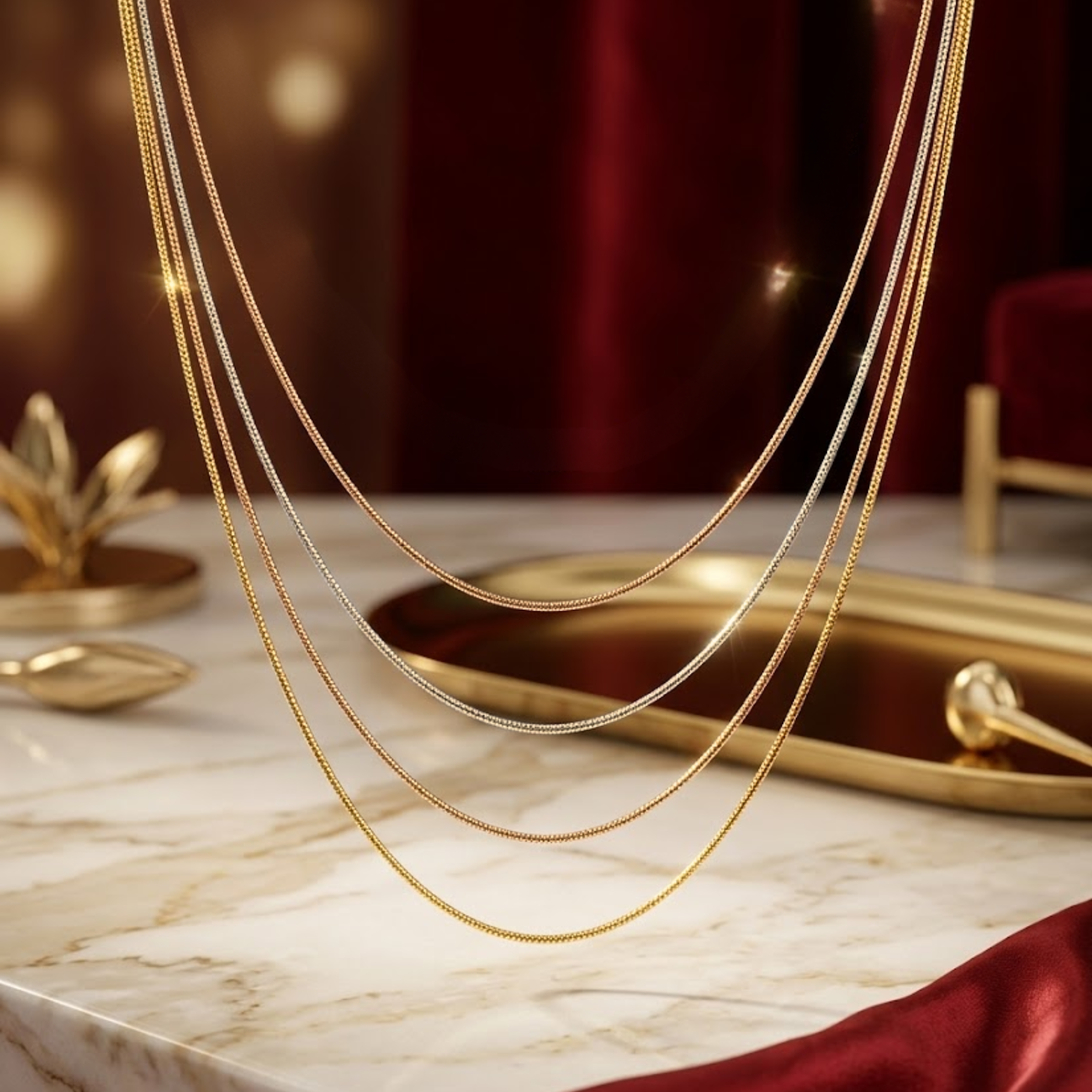 Aurielle Layered Gold Chain Necklace