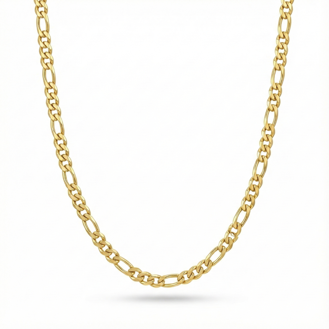 Gold-Plated Figaro Silver Chain
