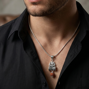 Rudra Aegis Trident Pendant - 925 Sterling Silver - Lustra