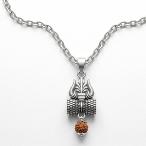 Rudra Aegis Trident Pendant - 925 Sterling Silver - Lustra