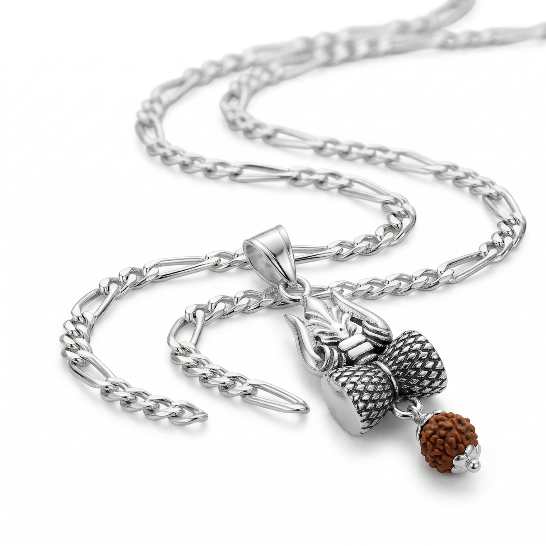 Rudra Aegis Trident Pendant - 925 Sterling Silver - Lustra