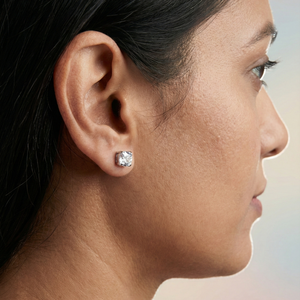 Crystal Glow Kids Silver Nose Pin / Ear Stud - 925 Sterling Silver - Lustra