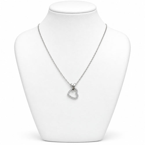 Eternal Interlock Heart 925 Silver Pendant Necklace