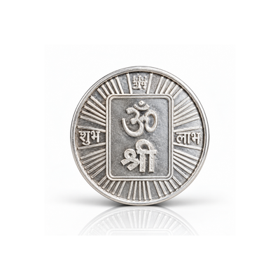 Om Shree Shubh Labh 999 Fine Silver Coin – 10 Gram