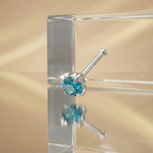 Ocean Glow Kids Silver Nose Pin / Ear Stud - 925 Sterling Silver - Lustra