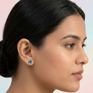 Ocean Glow Kids Silver Nose Pin / Ear Stud - 925 Sterling Silver - Lustra