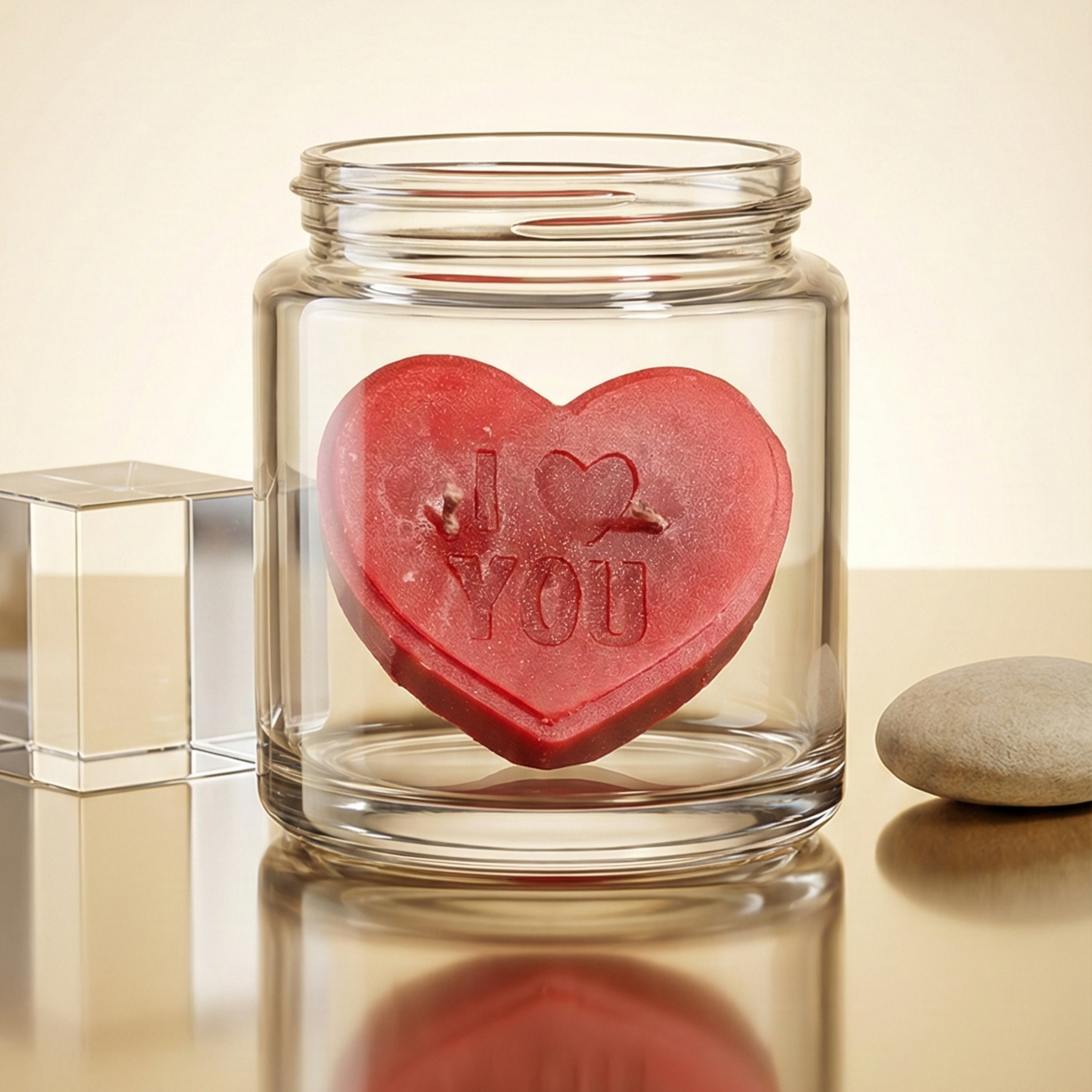 Lustra “I Love You” Heart Candle (Double Wick)