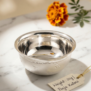 Lustra 925 Silver Pooja Katori (20g) - 925 Sterling Silver - Lustra