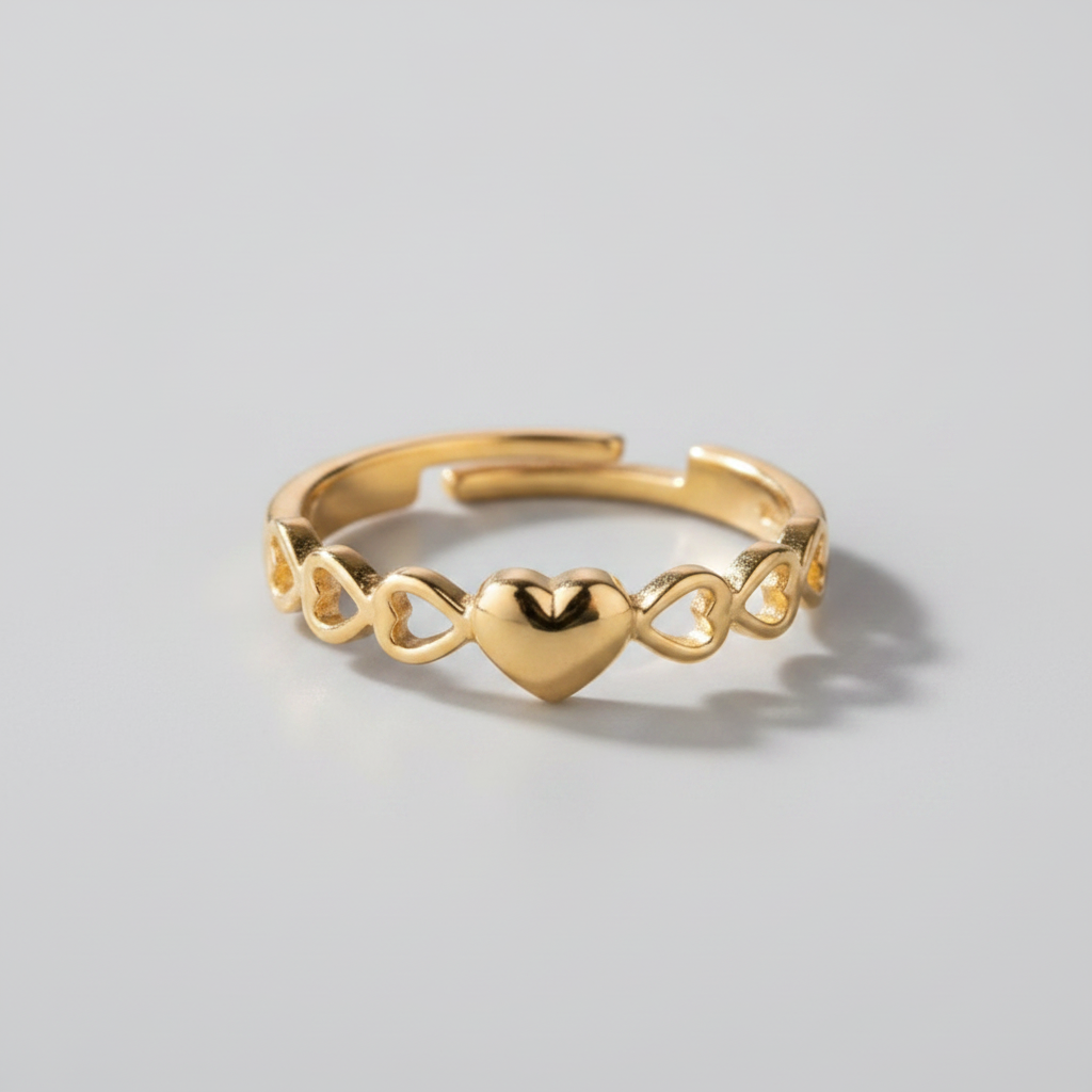 Infinite Love Gold Heart Ring