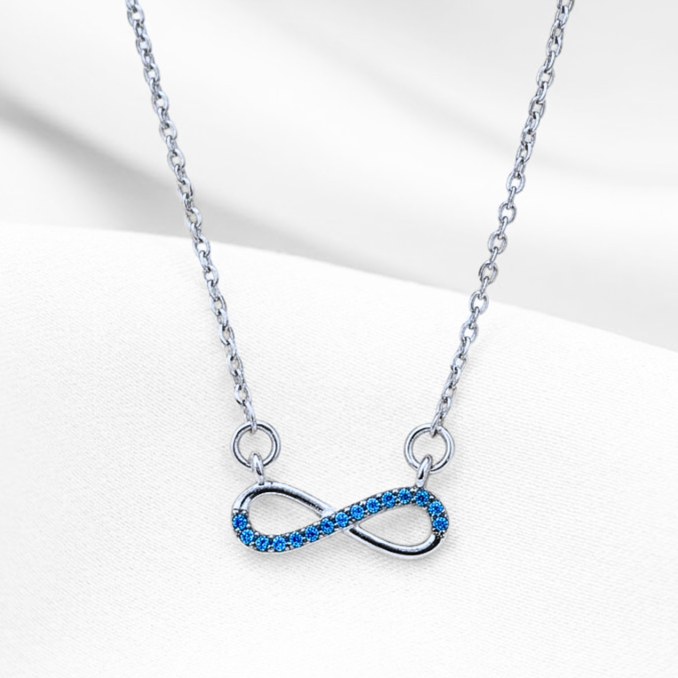 Azure Infinity Spark Necklace
