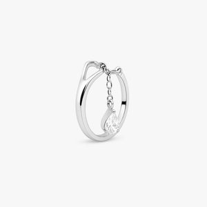Elegant Drop Chain Ring
