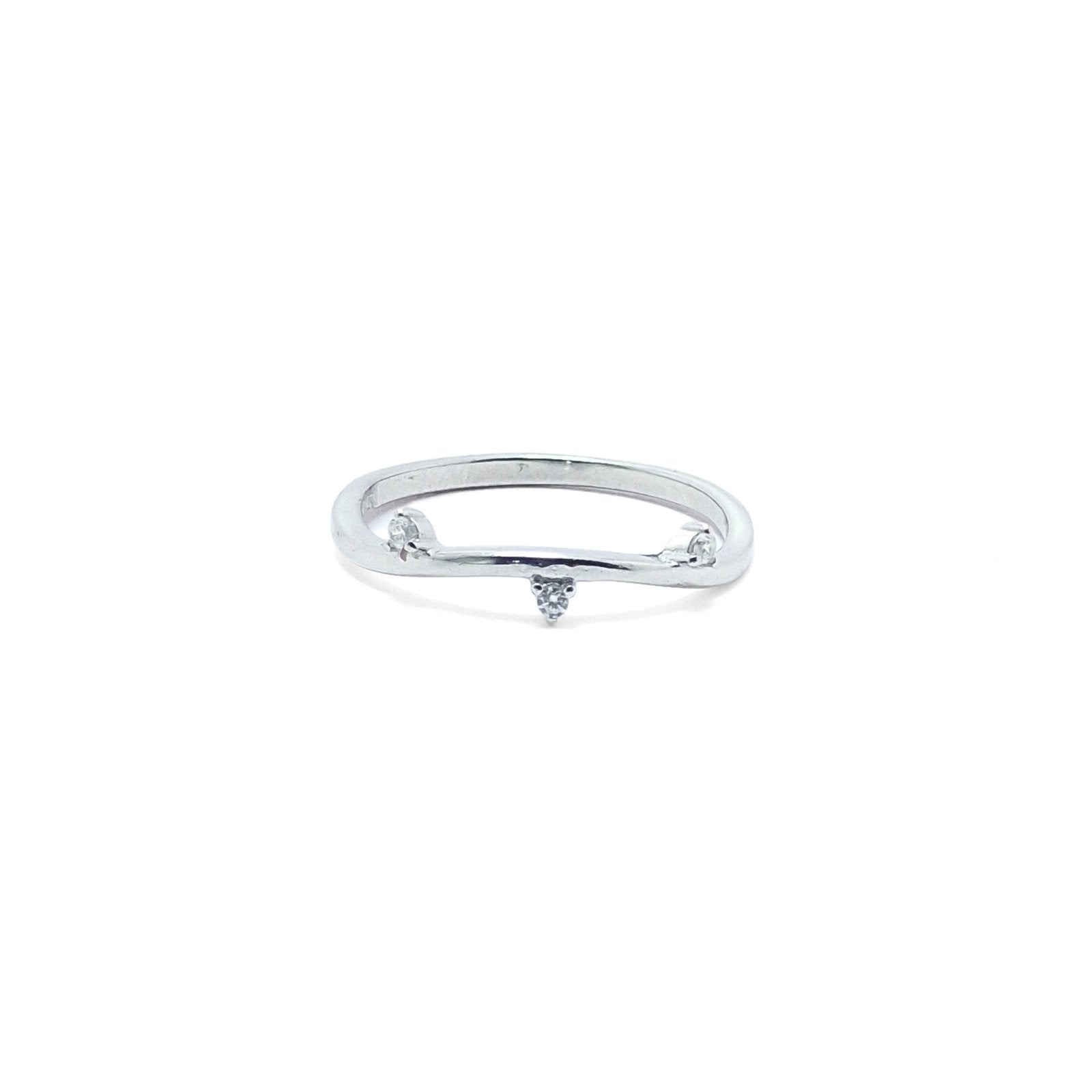 Triangular Point Silver Ring