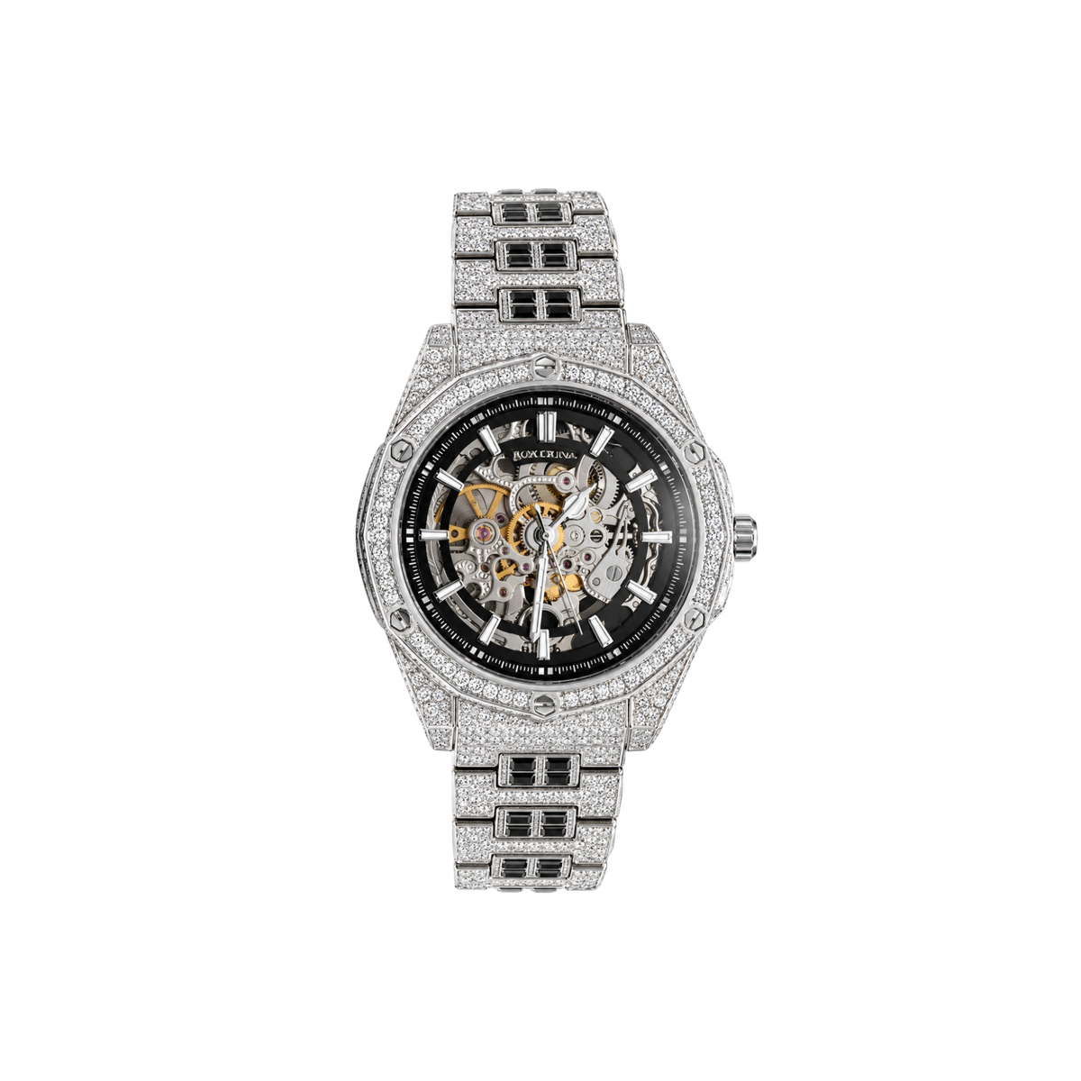Lustra Black Skeleton 925 Sterling Silver Watch