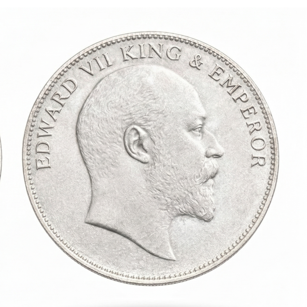 The 1907 Rupee — British India Edward VII Collector's Coin (11grams) - 925 Sterling Silver - Lustra