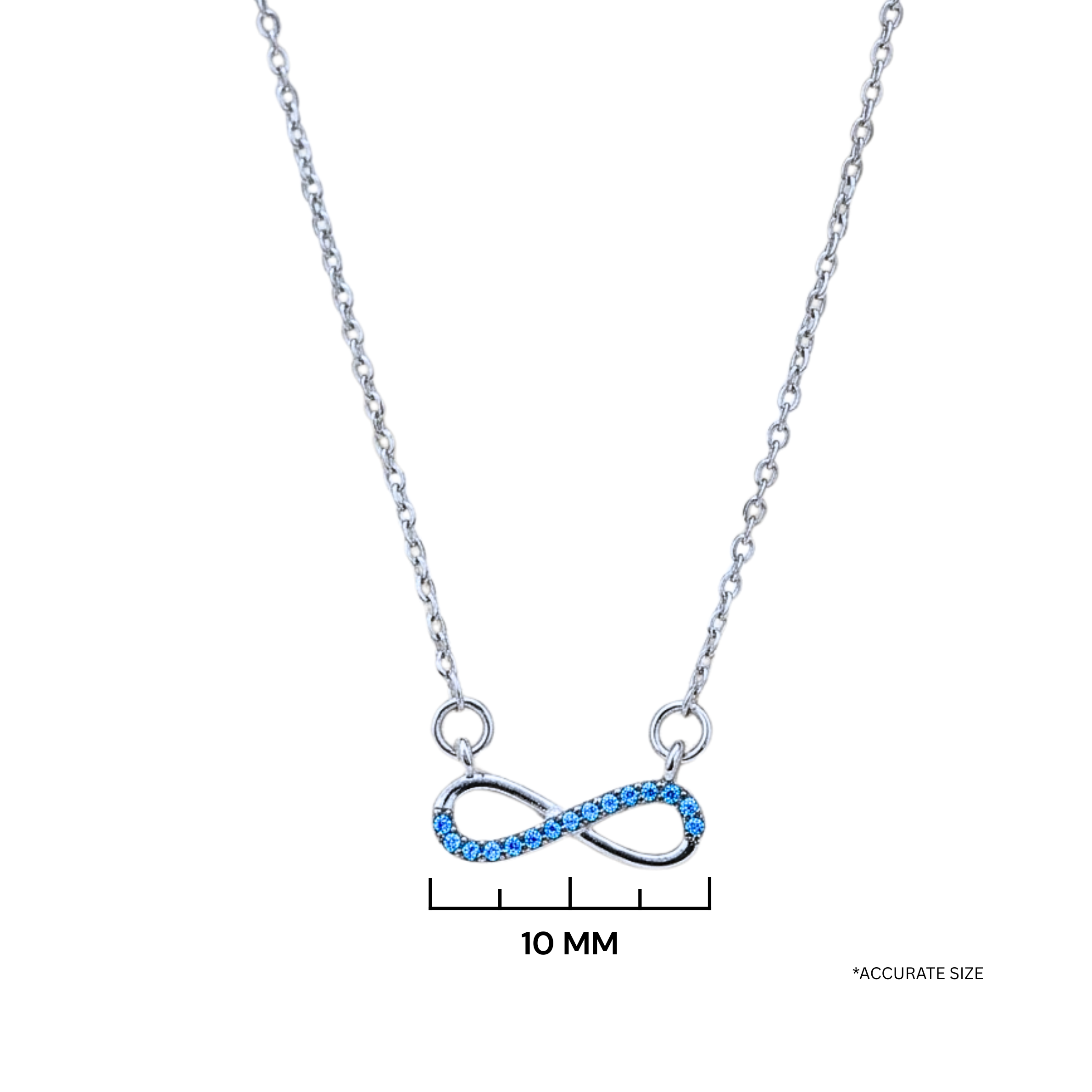 Azure Infinity Spark Necklace