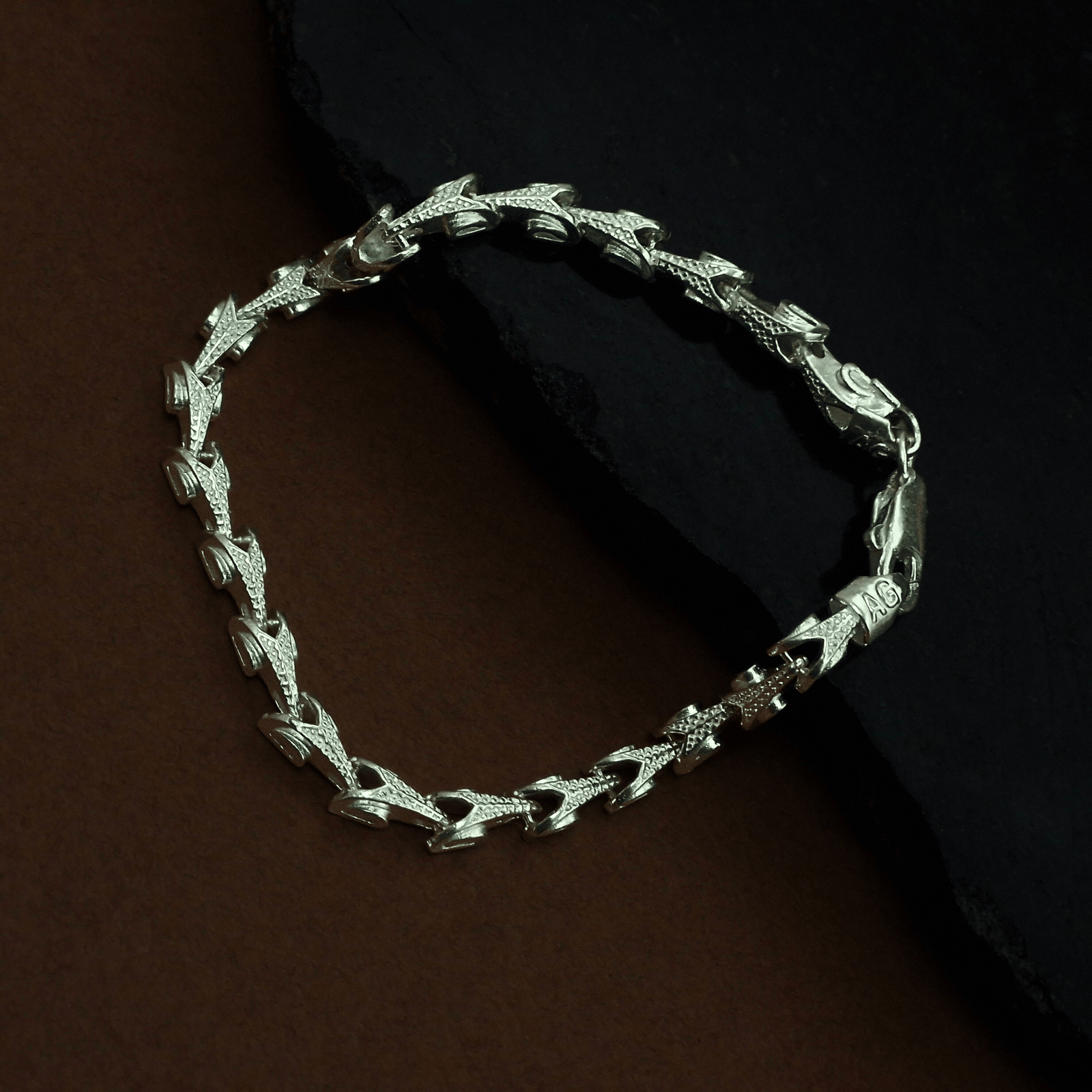 Fashion Forward Silver Fish Link Bracelet