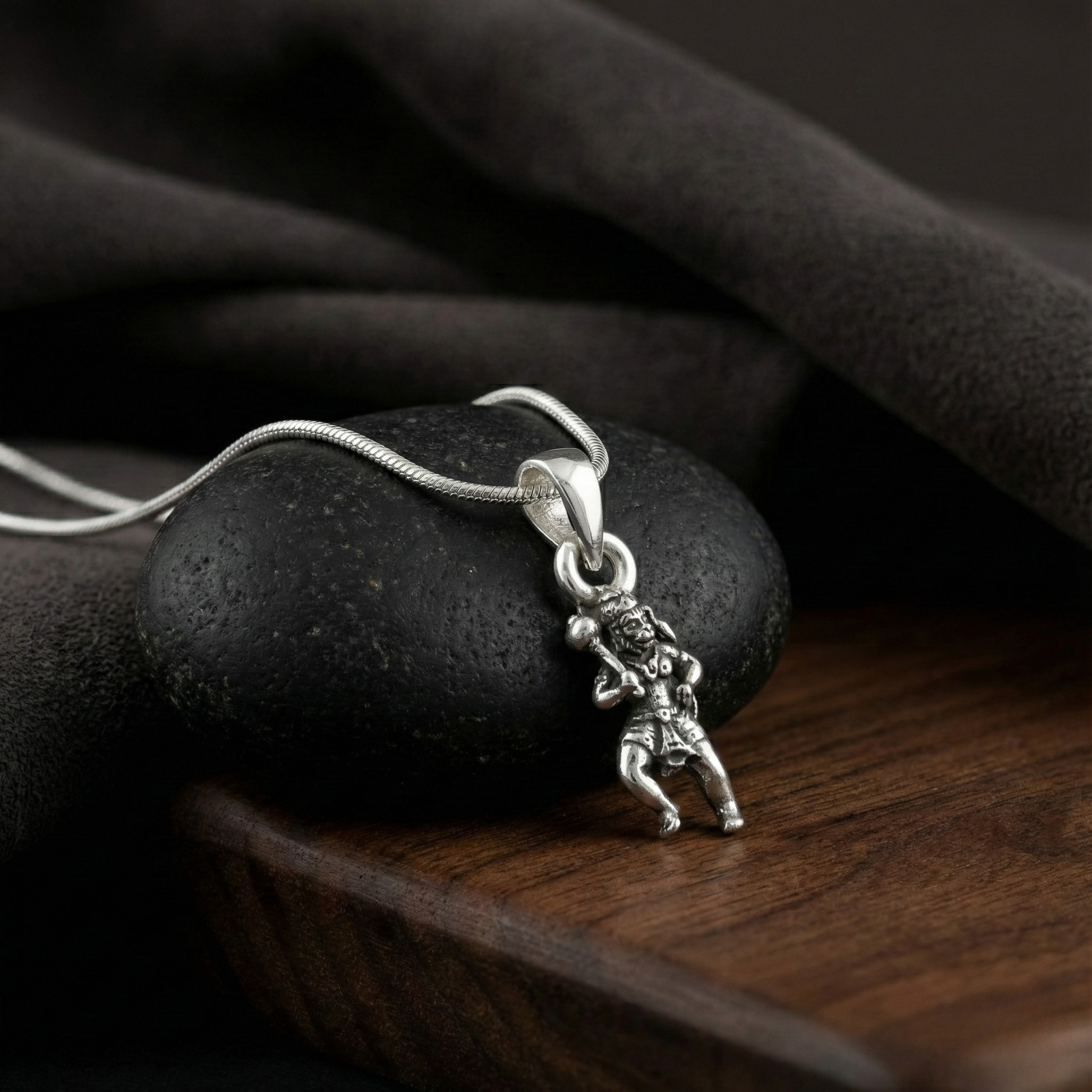 Divine Hanuman Silver Pendant